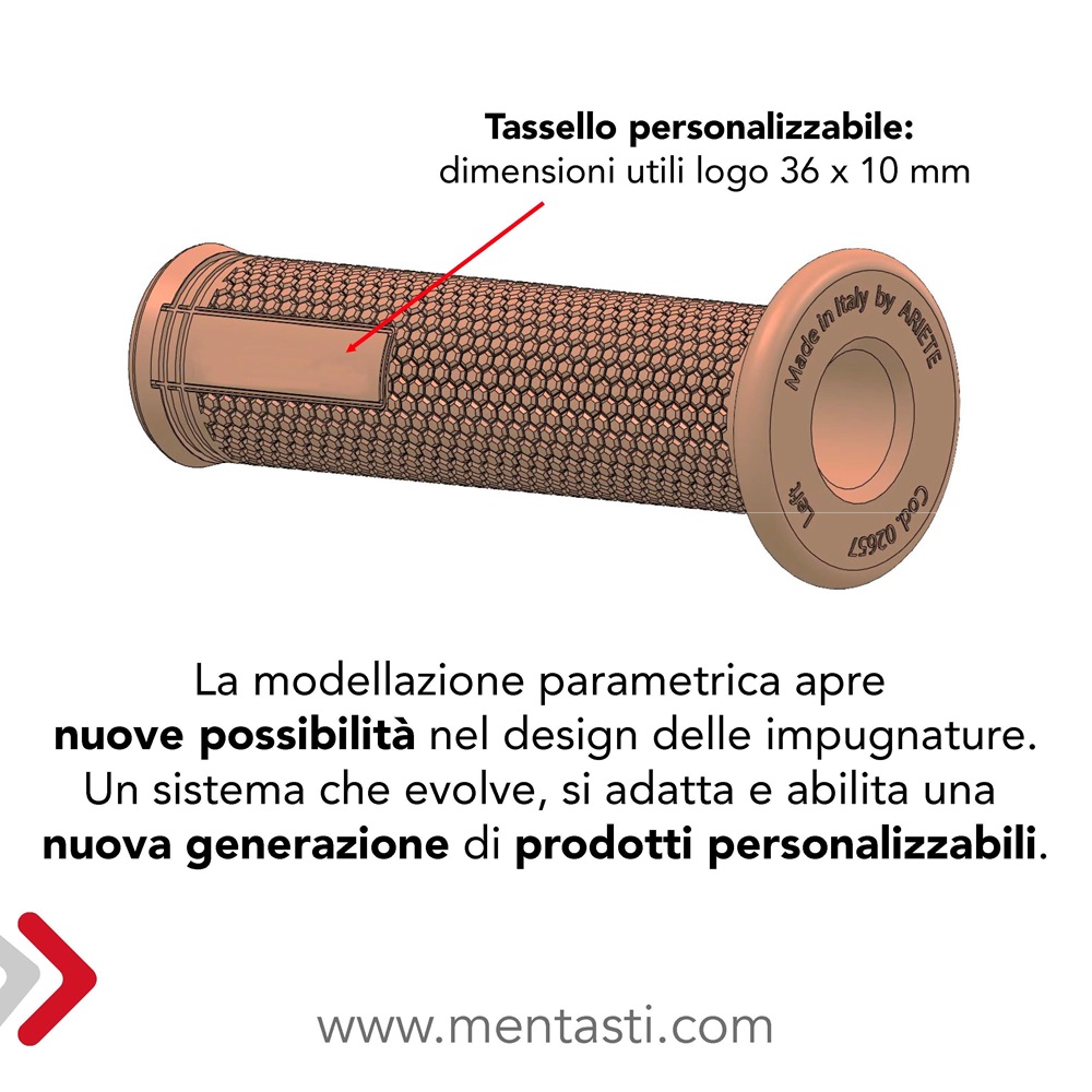 Manopola Nidex con tassello personalizzabile